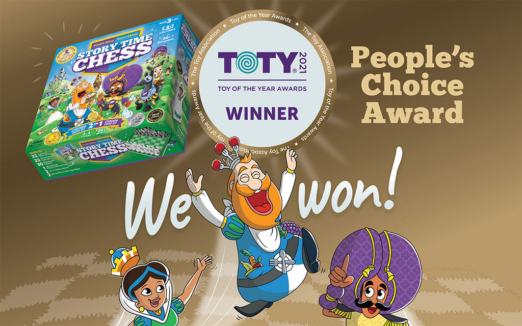 Underdog Story Time Chess Wins the “Oscars of Toys” People’s Choice at the 2021 Toy of the Year Awards